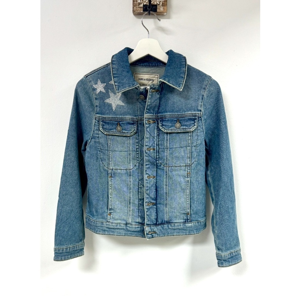 Zadig & Voltaire Star Strass Denim Jacket. - Picture 9 of 14